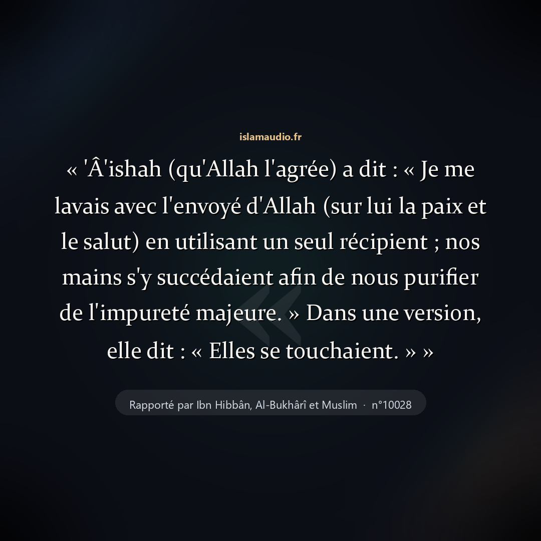 Aperçu du hadith