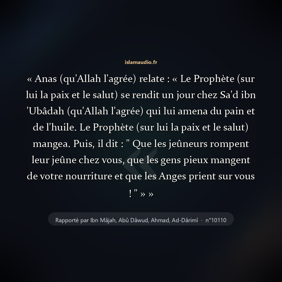 Aperçu du hadith