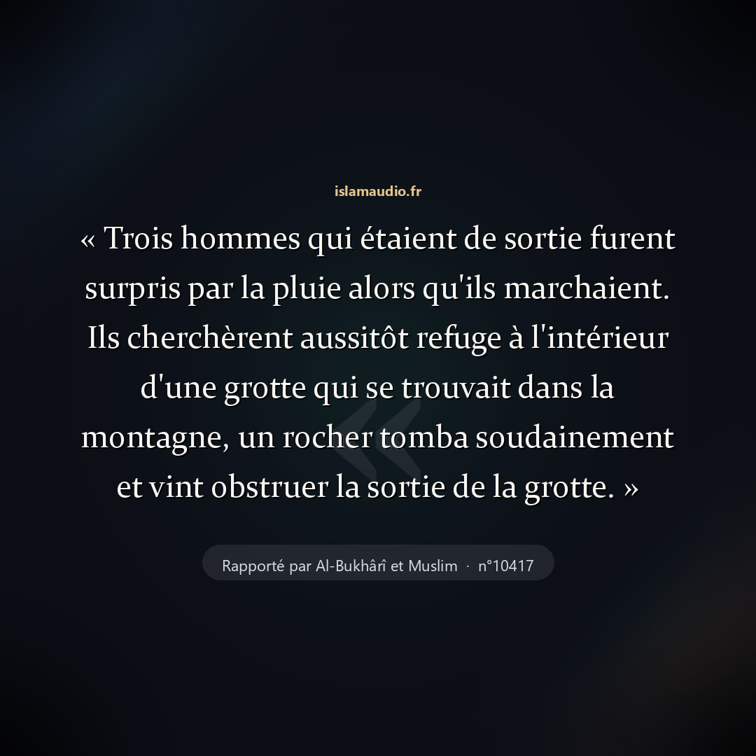 Aperçu du hadith