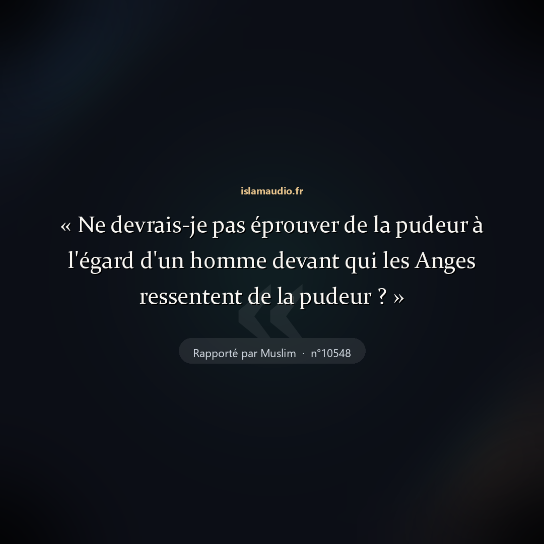 Aperçu du hadith