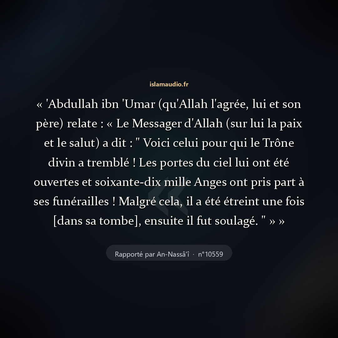 Aperçu du hadith
