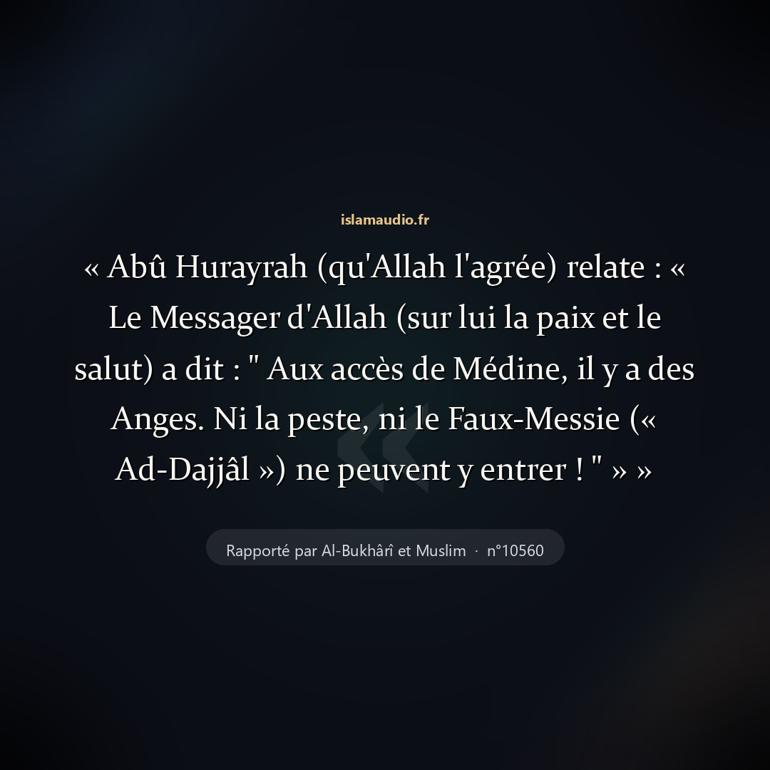 Aperçu du hadith