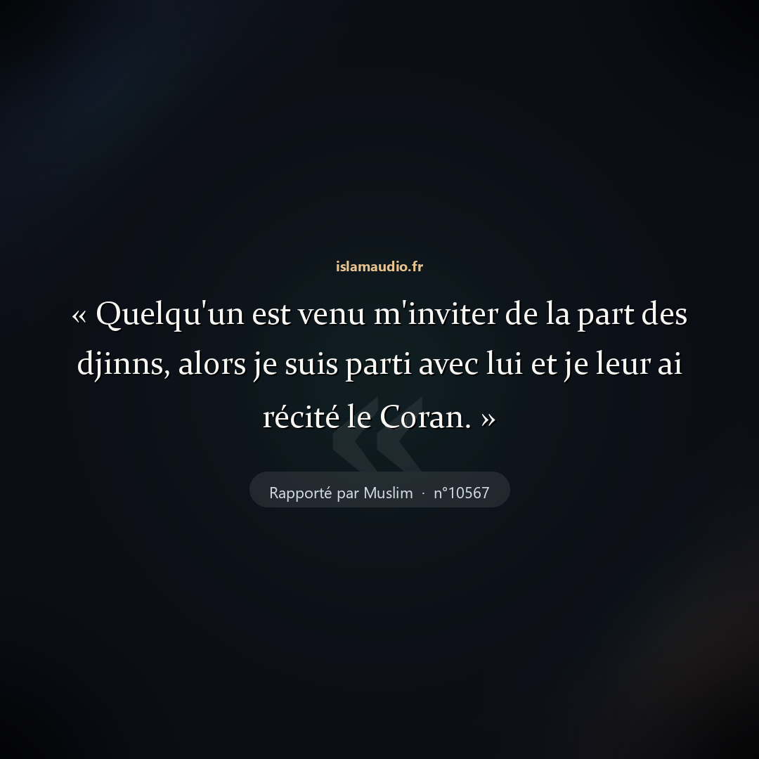 Aperçu du hadith