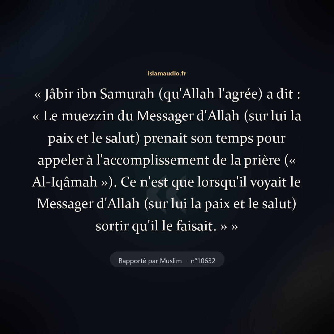 Aperçu du hadith