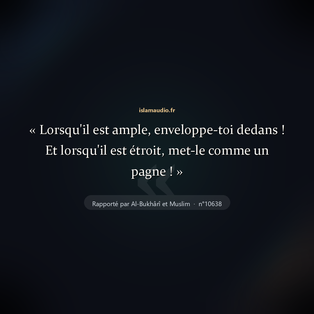 Aperçu du hadith