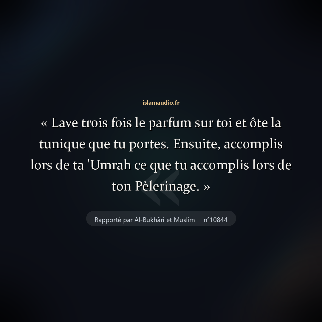Aperçu du hadith