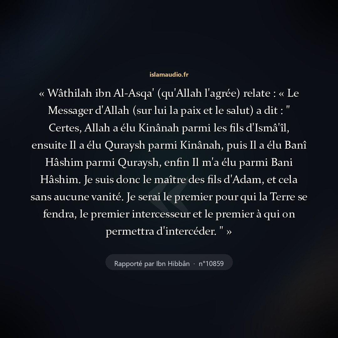 Aperçu du hadith