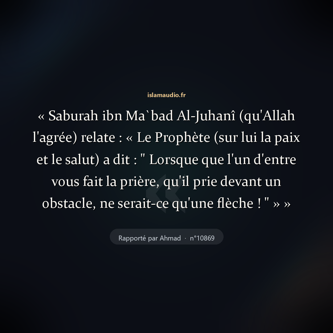 Aperçu du hadith
