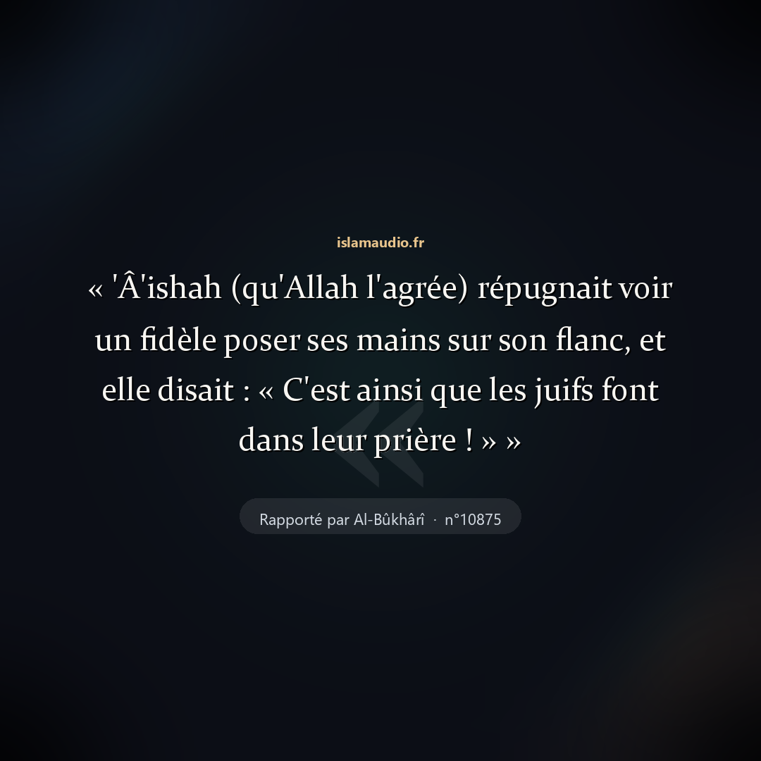 Aperçu du hadith