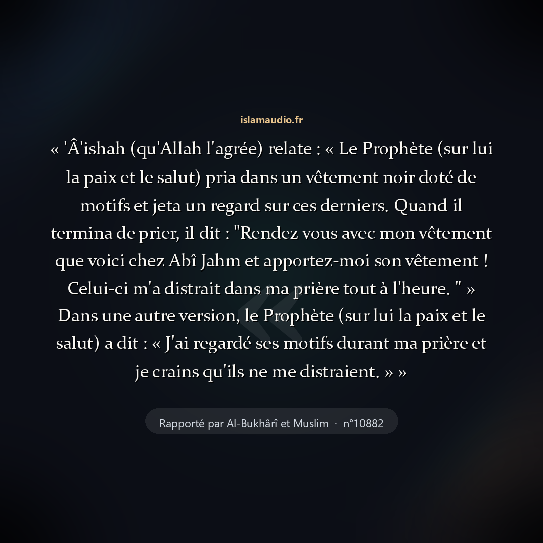 Aperçu du hadith
