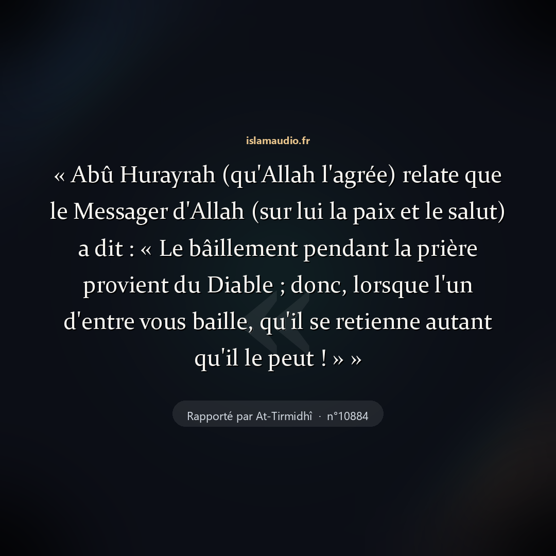 Aperçu du hadith