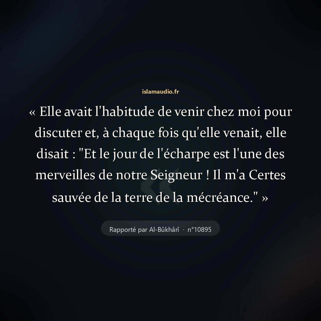 Aperçu du hadith