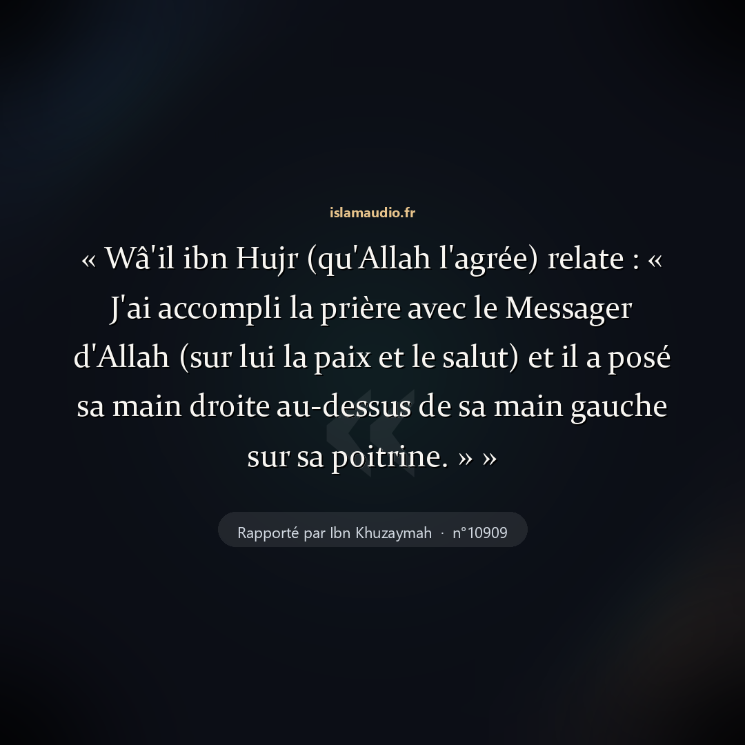 Aperçu du hadith