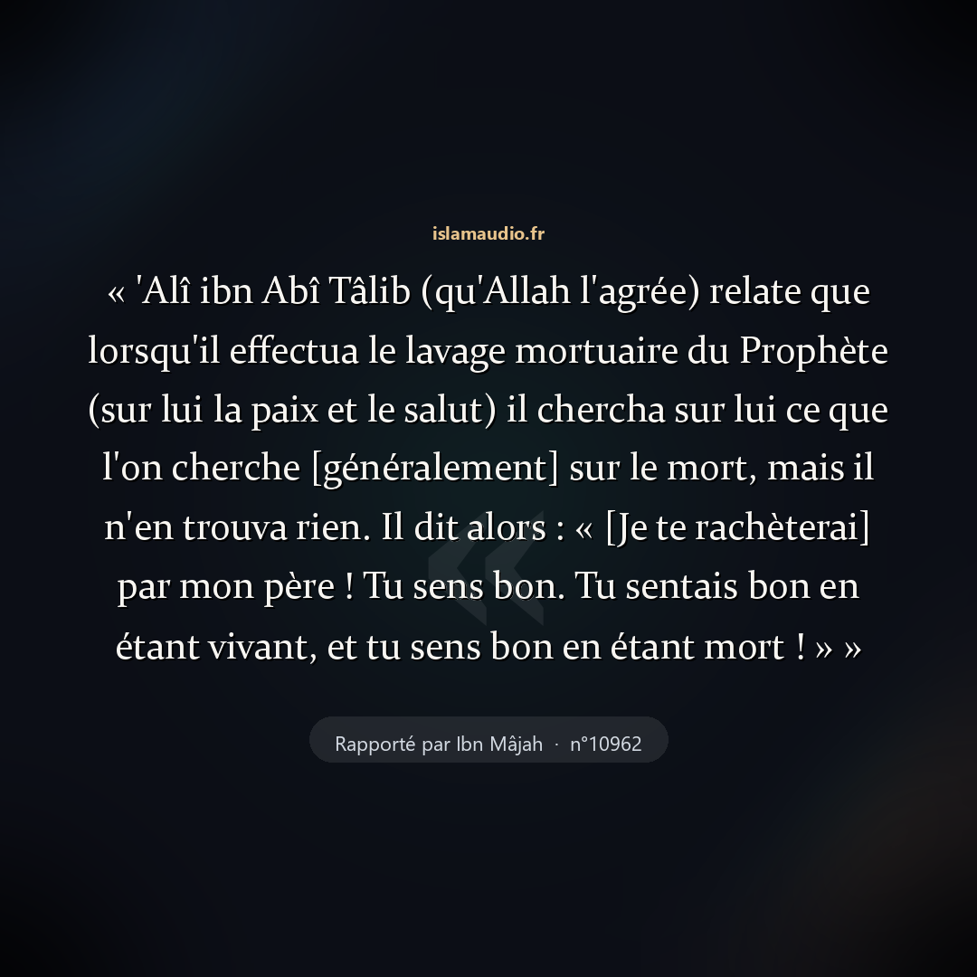 Aperçu du hadith