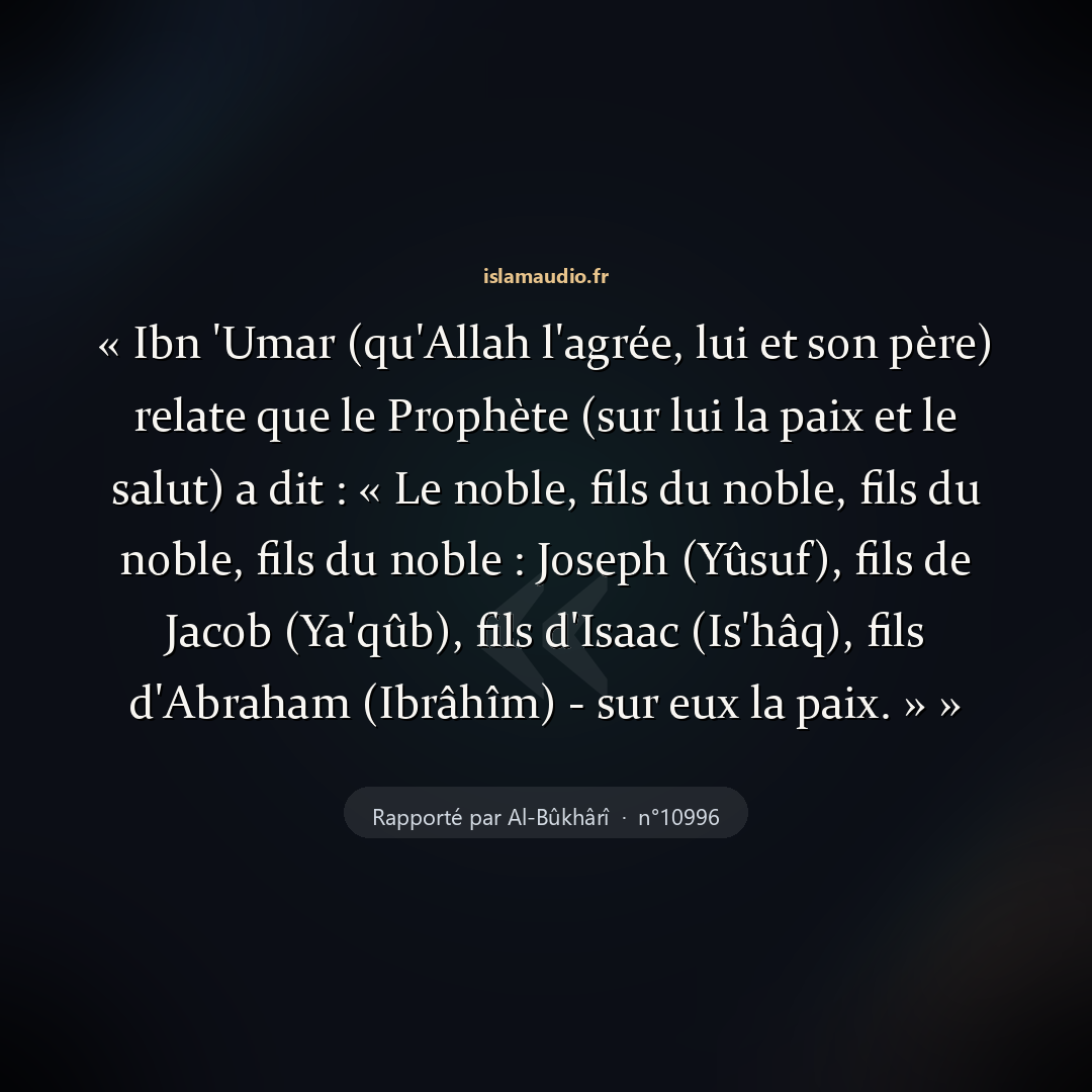 Aperçu du hadith