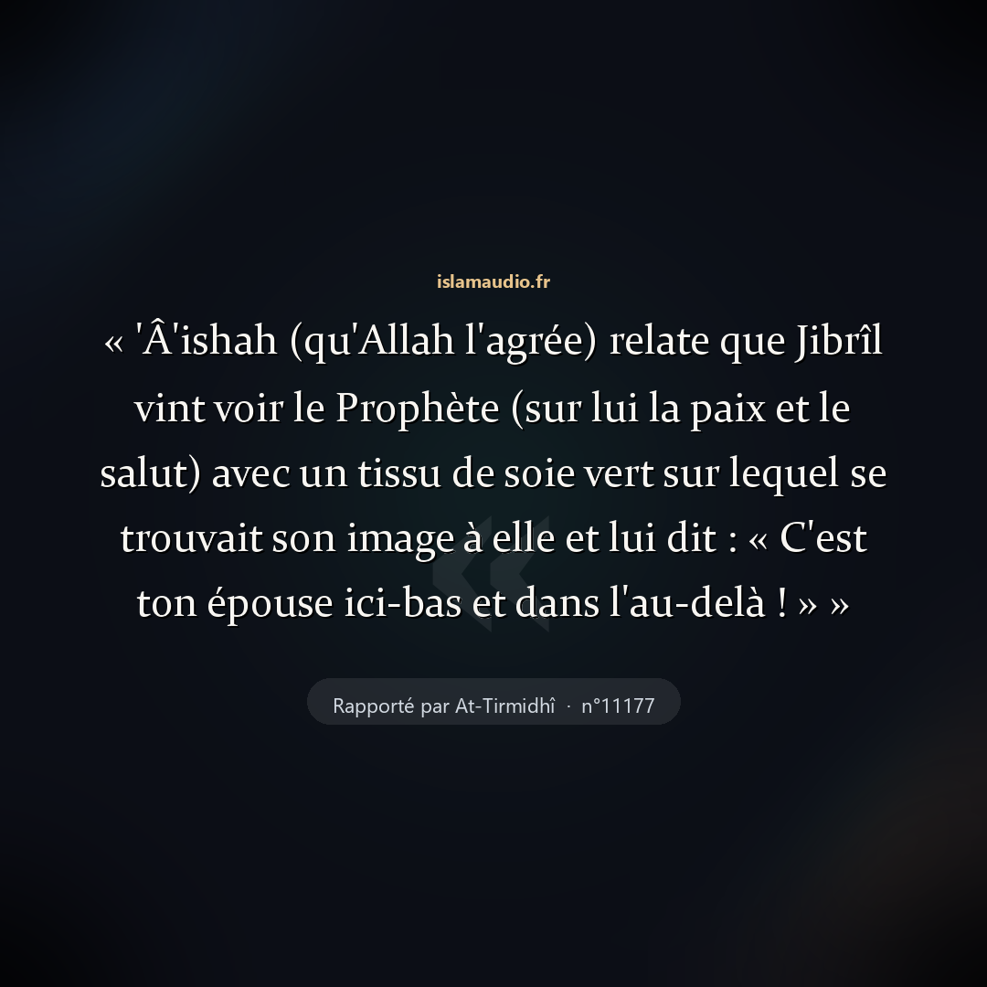 Aperçu du hadith