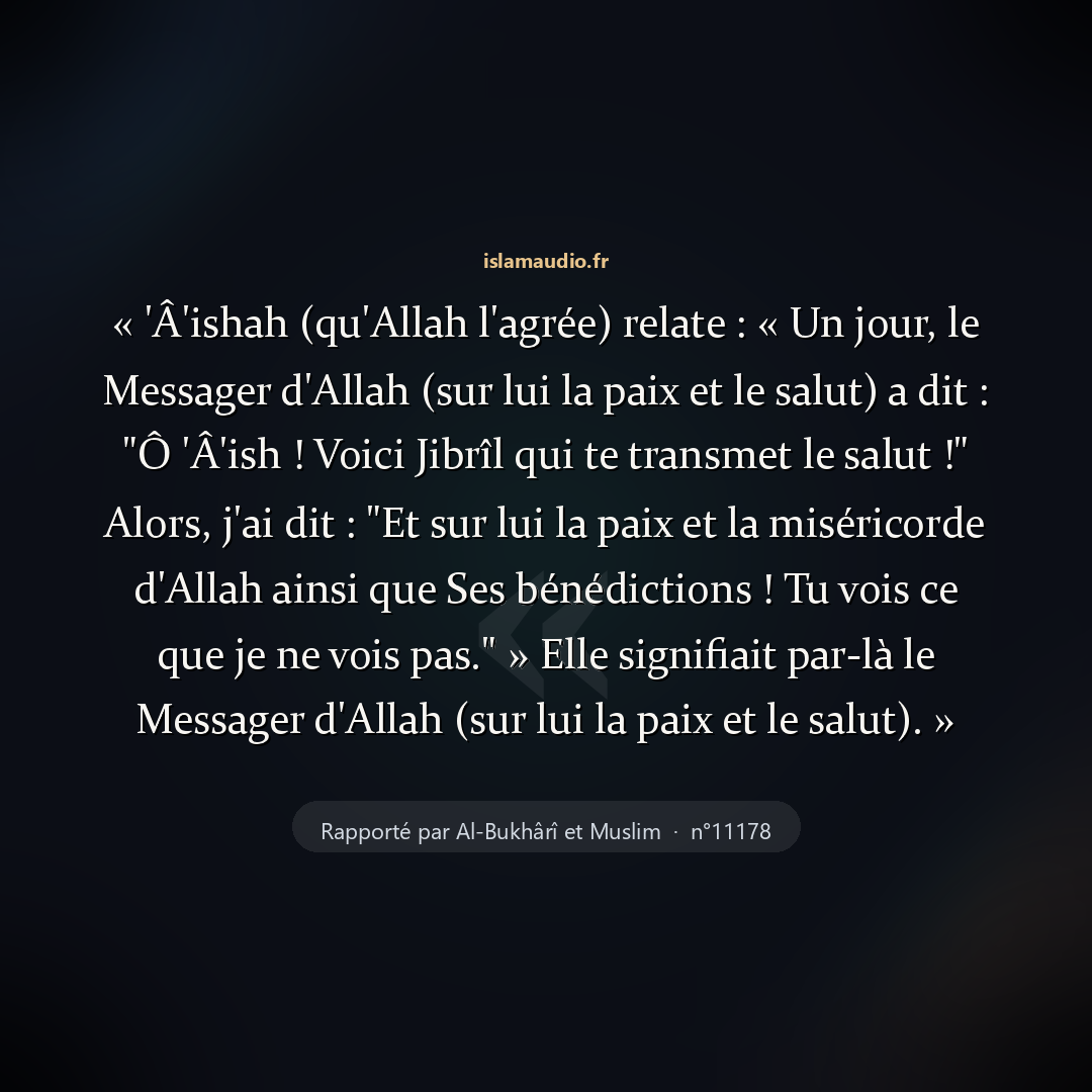Aperçu du hadith