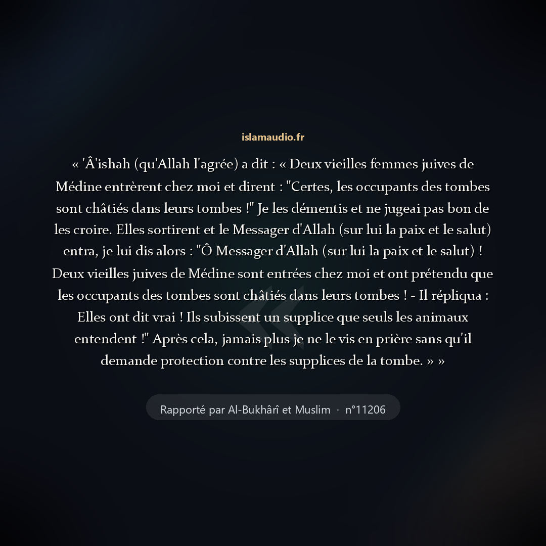 Aperçu du hadith