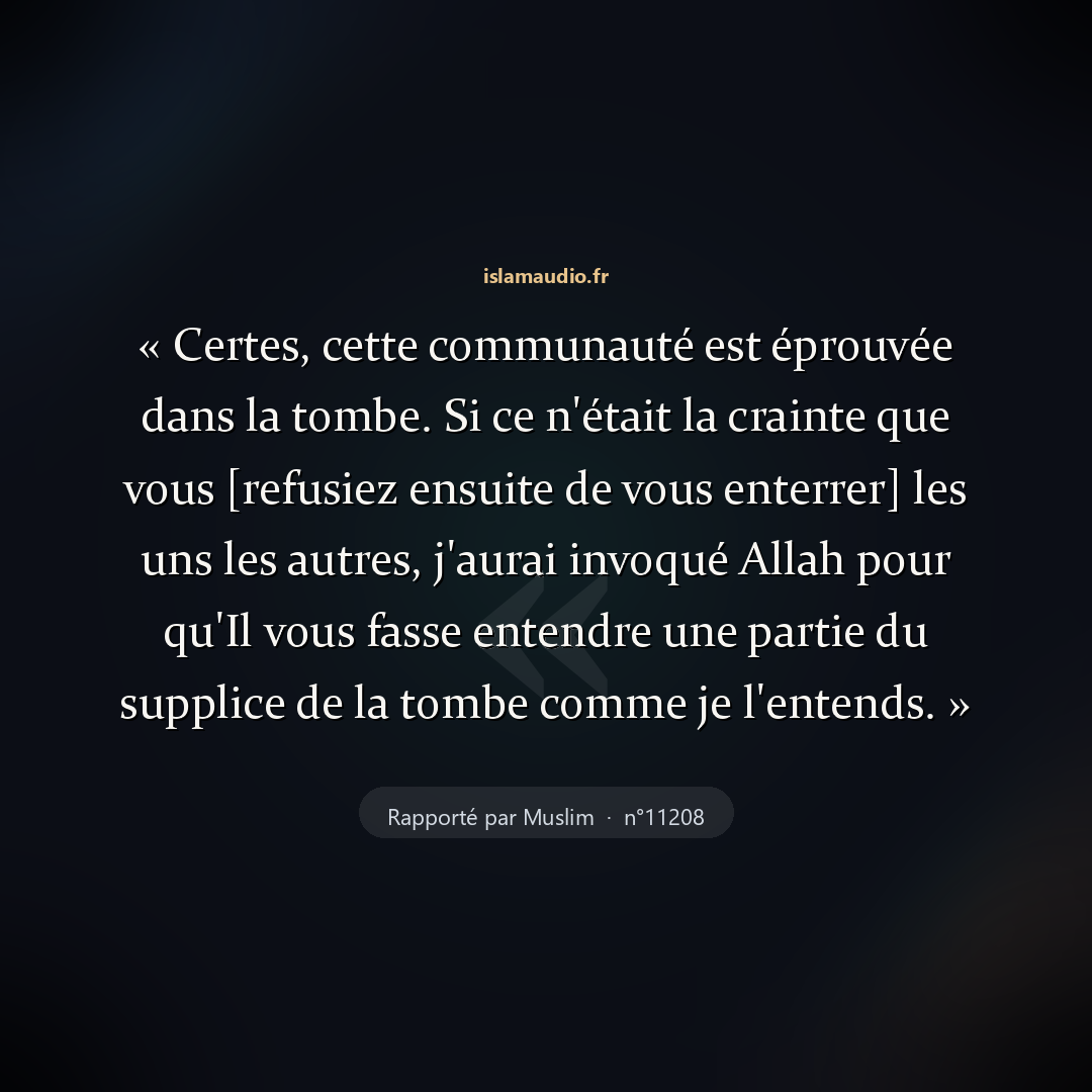 Aperçu du hadith