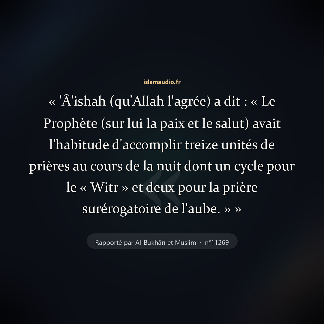 Aperçu du hadith