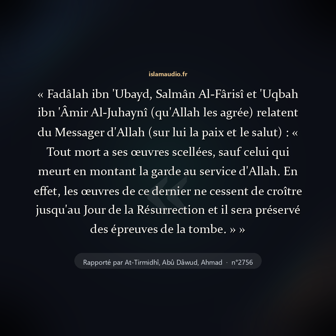 Aperçu du hadith