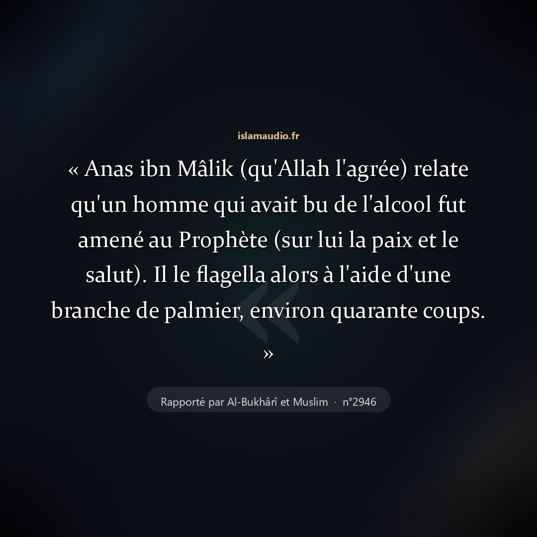Aperçu du hadith