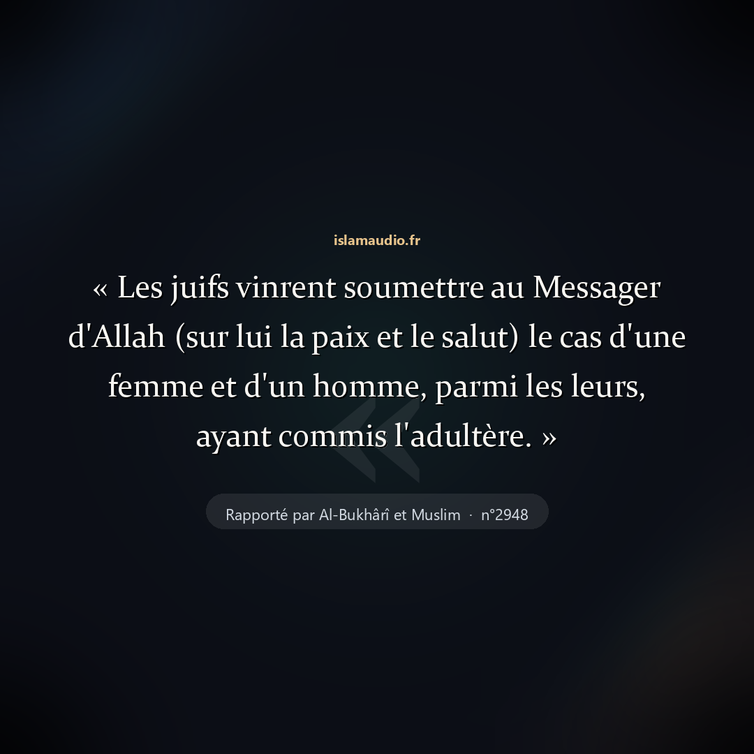 Aperçu du hadith