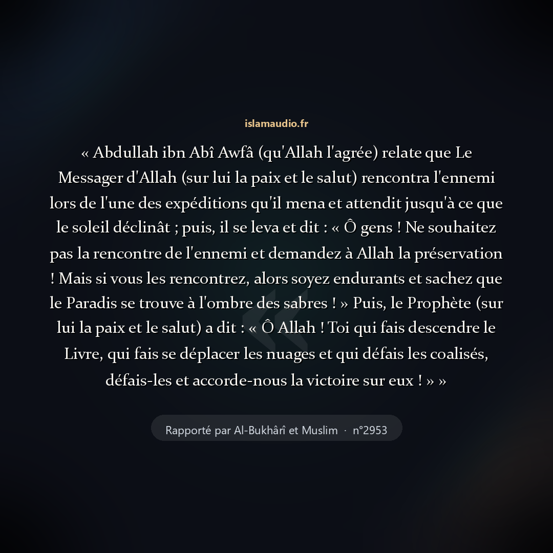 Aperçu du hadith