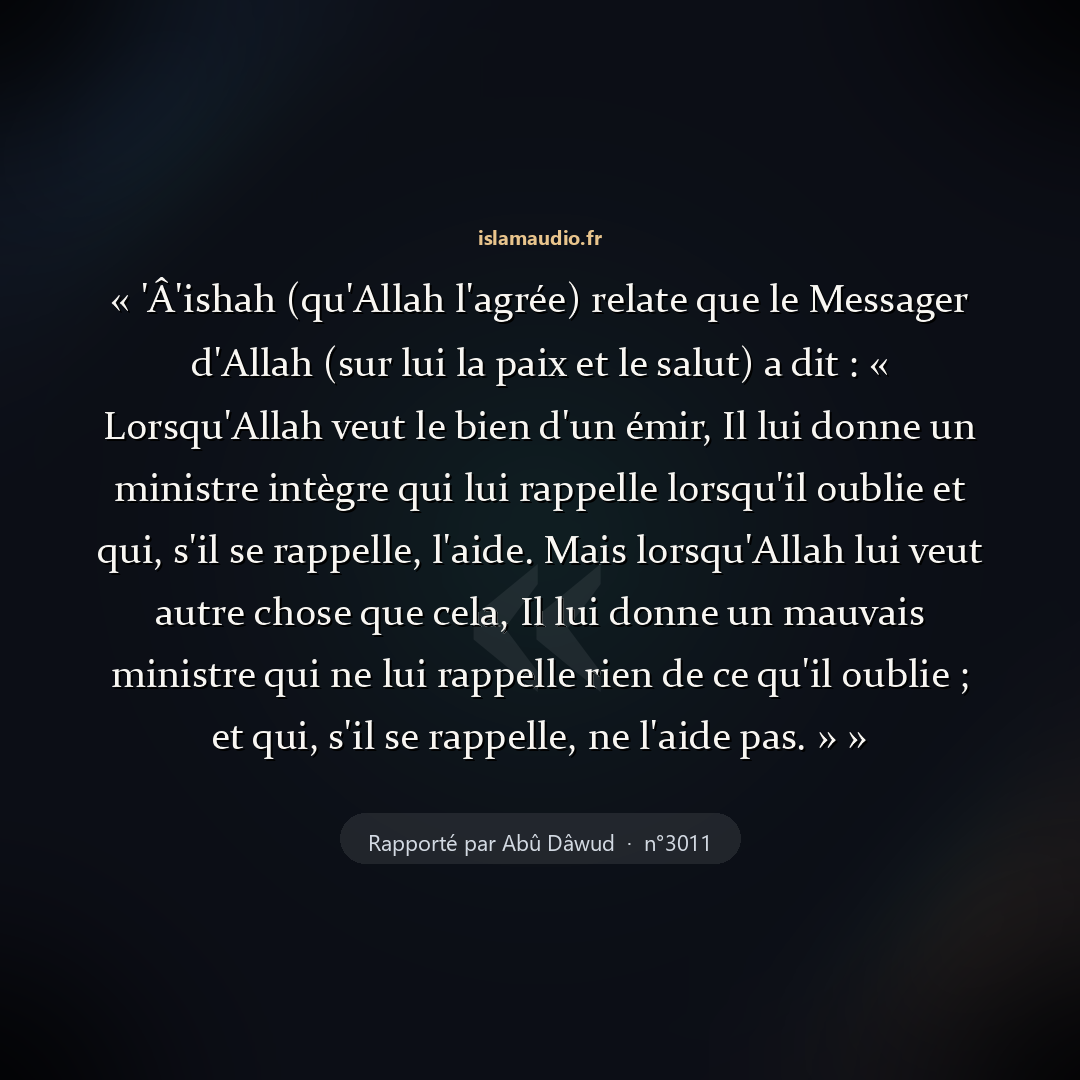 Aperçu du hadith