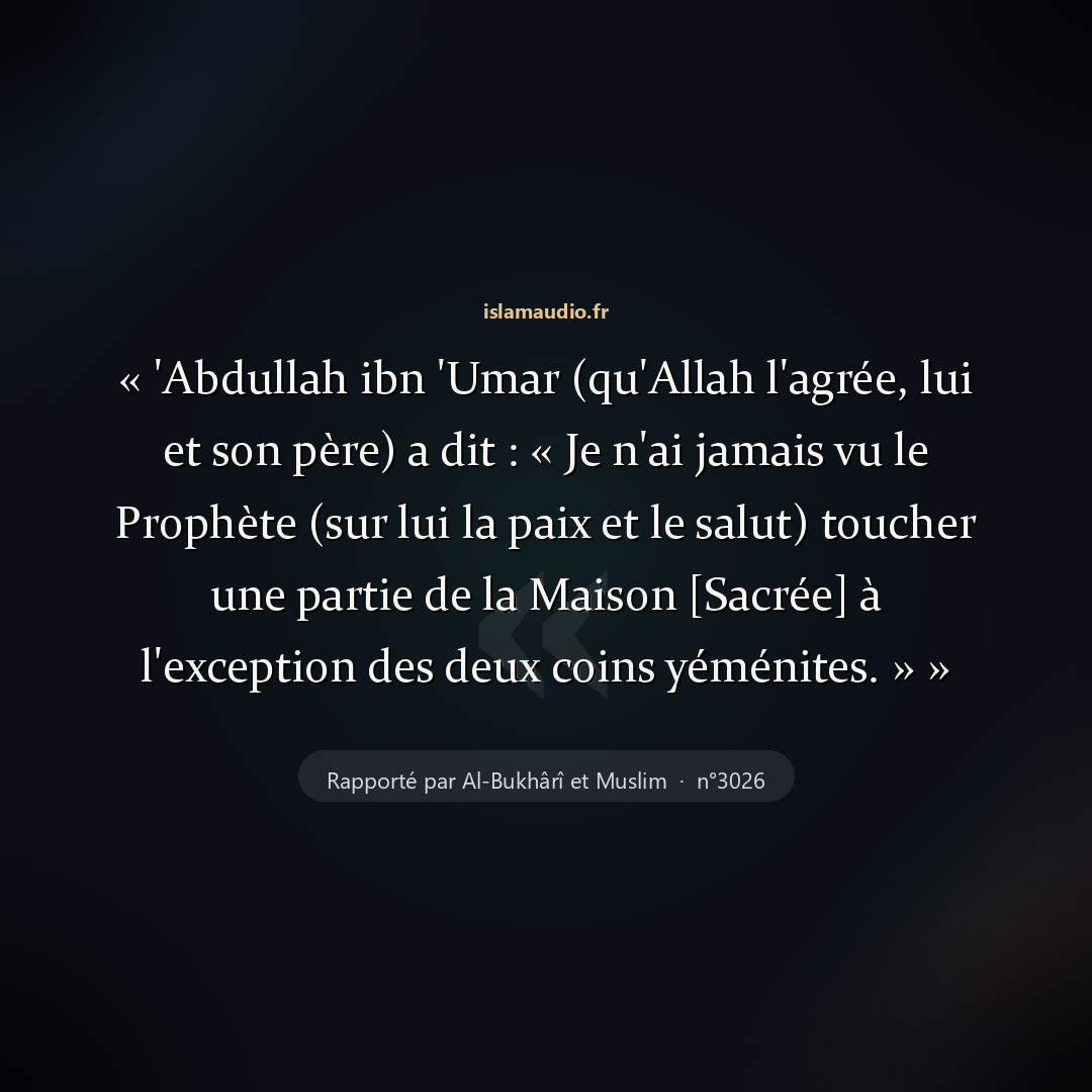 Aperçu du hadith