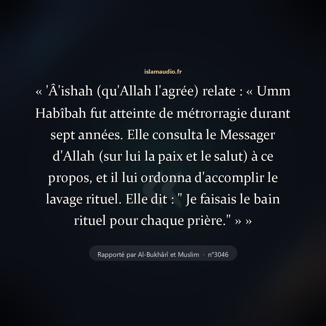 Aperçu du hadith