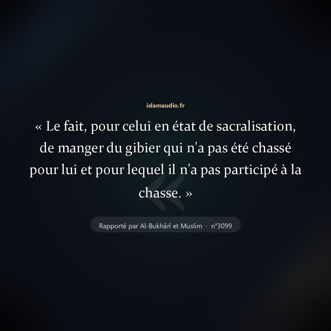 Aperçu du hadith