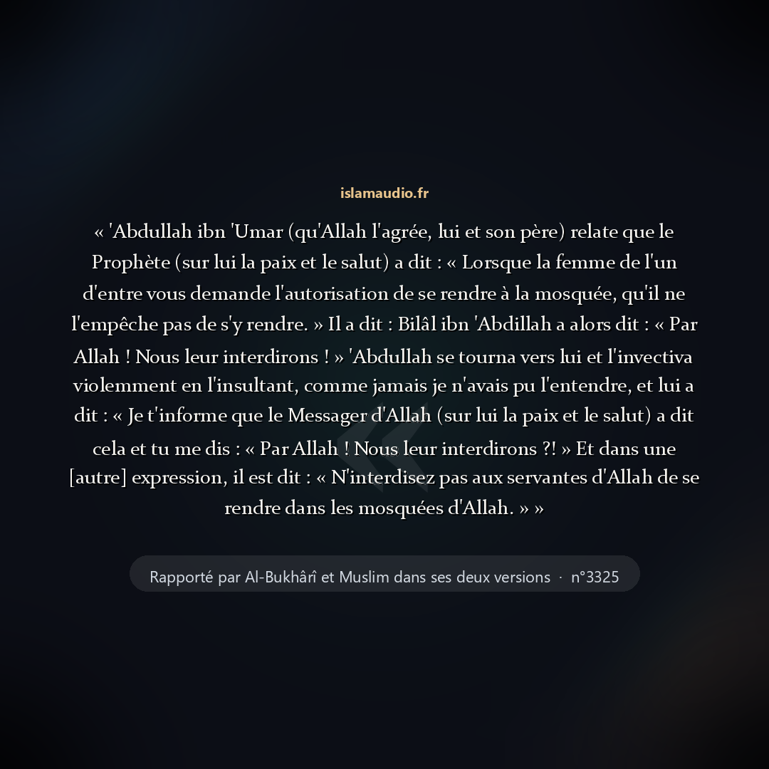 Aperçu du hadith