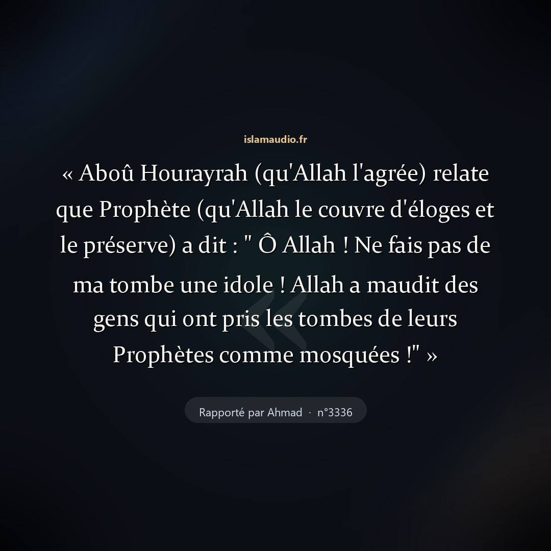 Aperçu du hadith