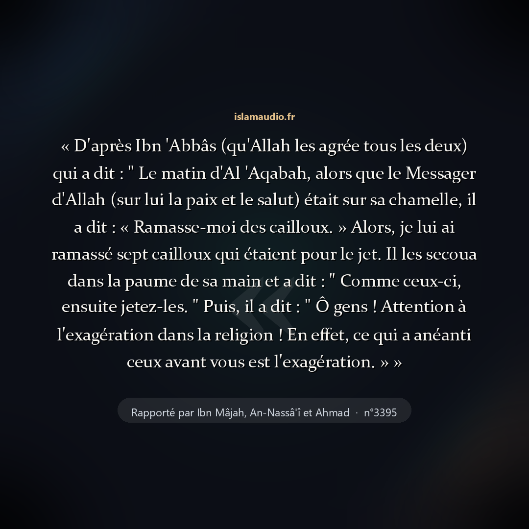 Aperçu du hadith