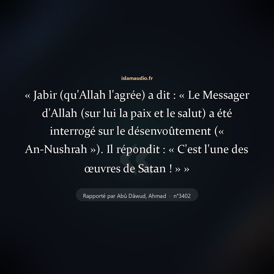 Aperçu du hadith