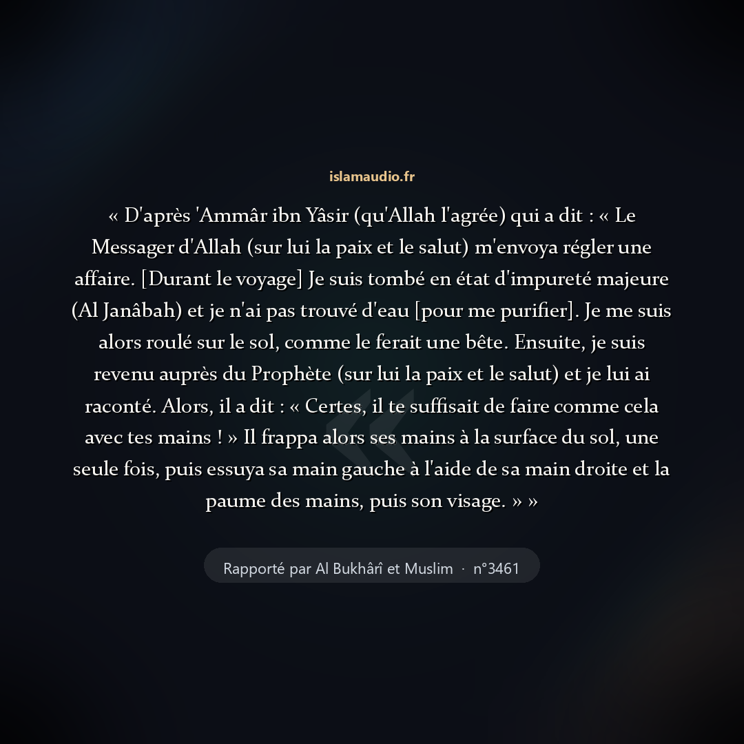 Aperçu du hadith