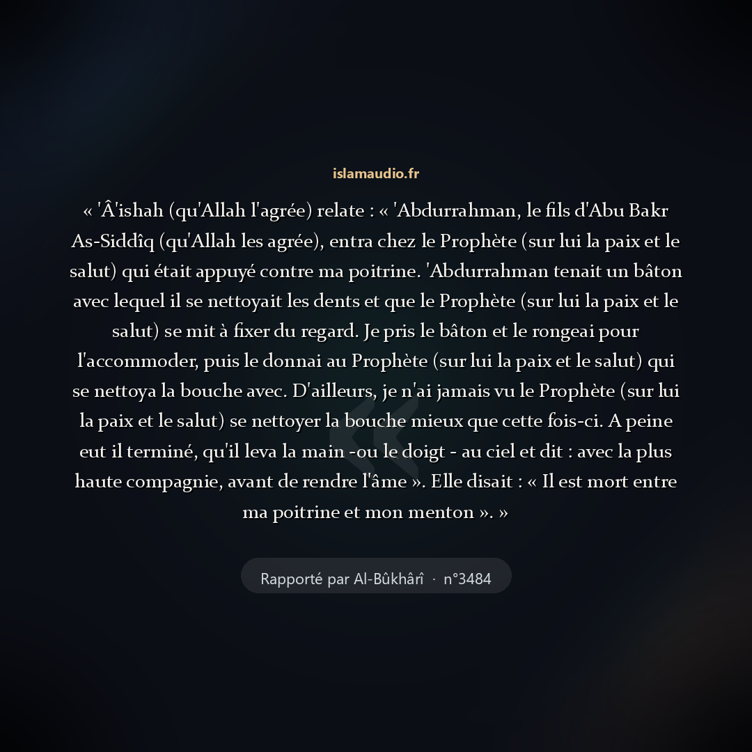 Aperçu du hadith