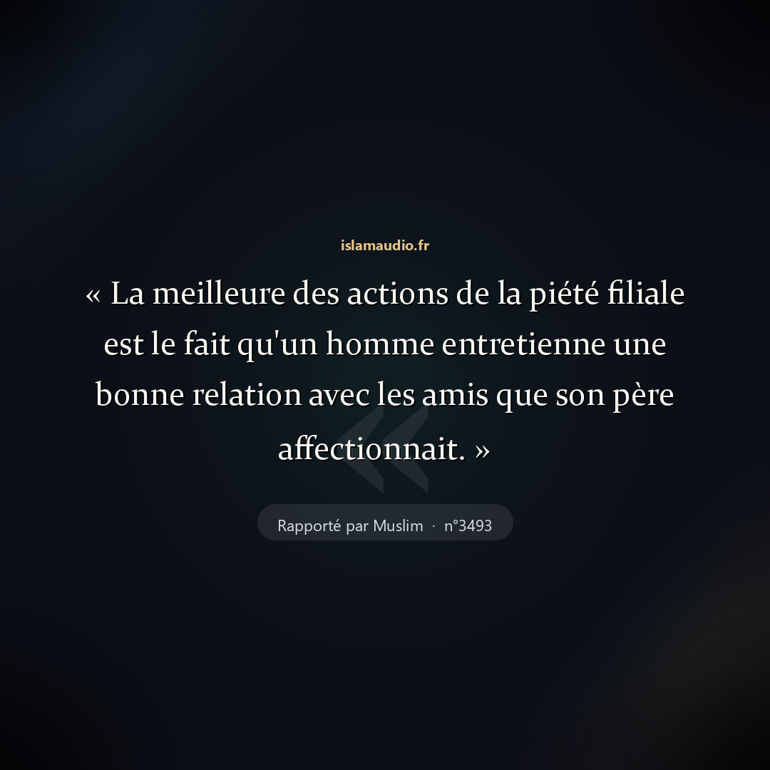 Aperçu du hadith