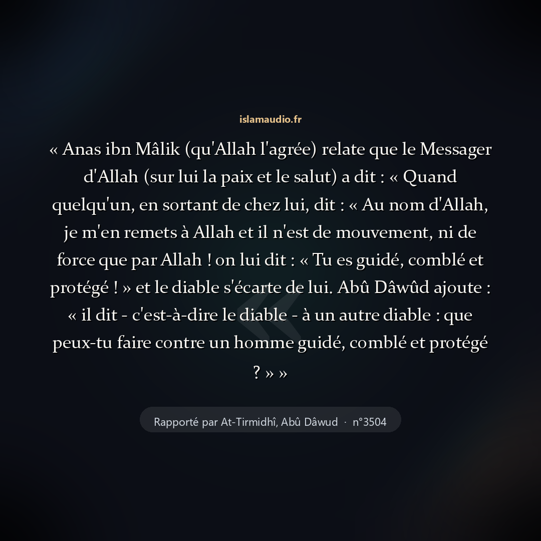 Aperçu du hadith