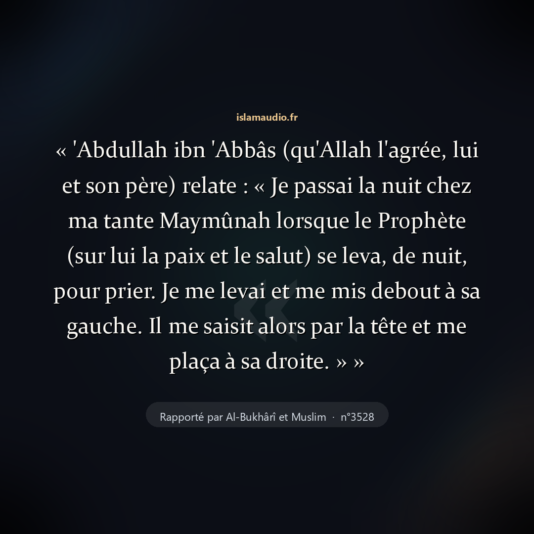 Aperçu du hadith