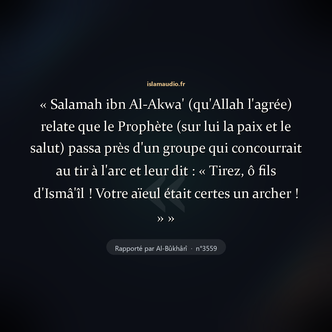 Aperçu du hadith