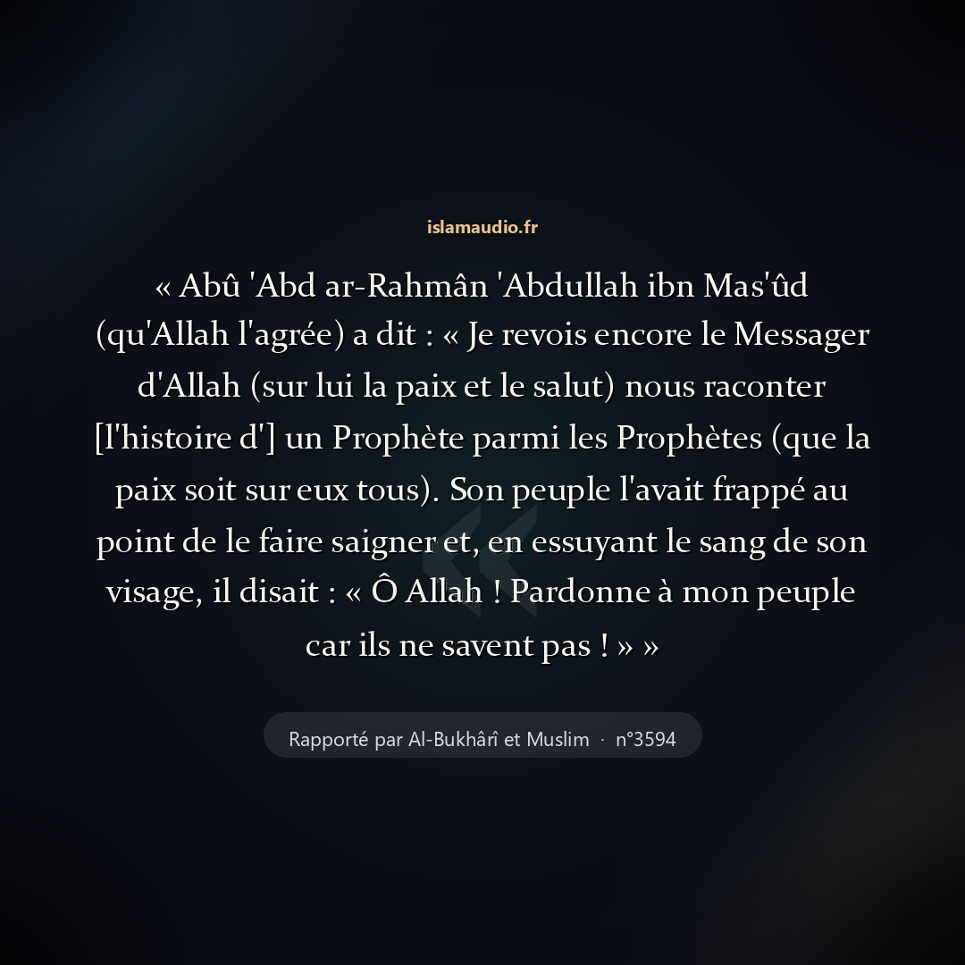 Aperçu du hadith