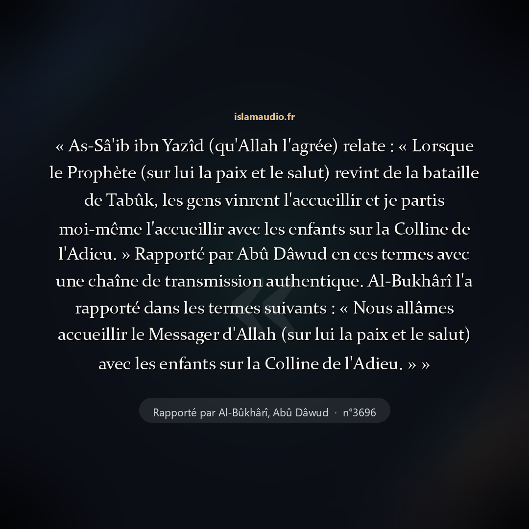 Aperçu du hadith