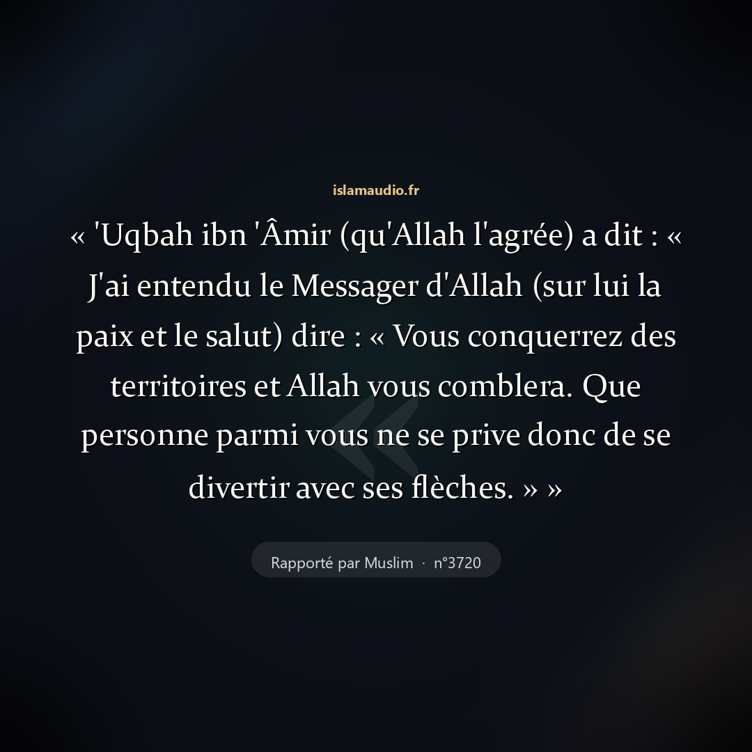 Aperçu du hadith
