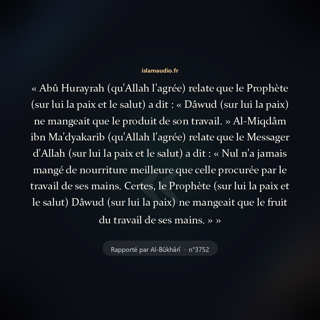 Aperçu du hadith
