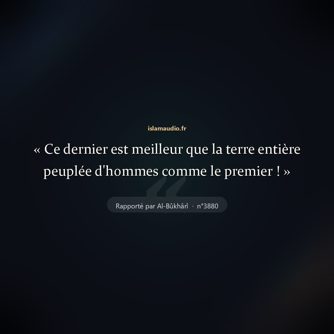 Aperçu du hadith
