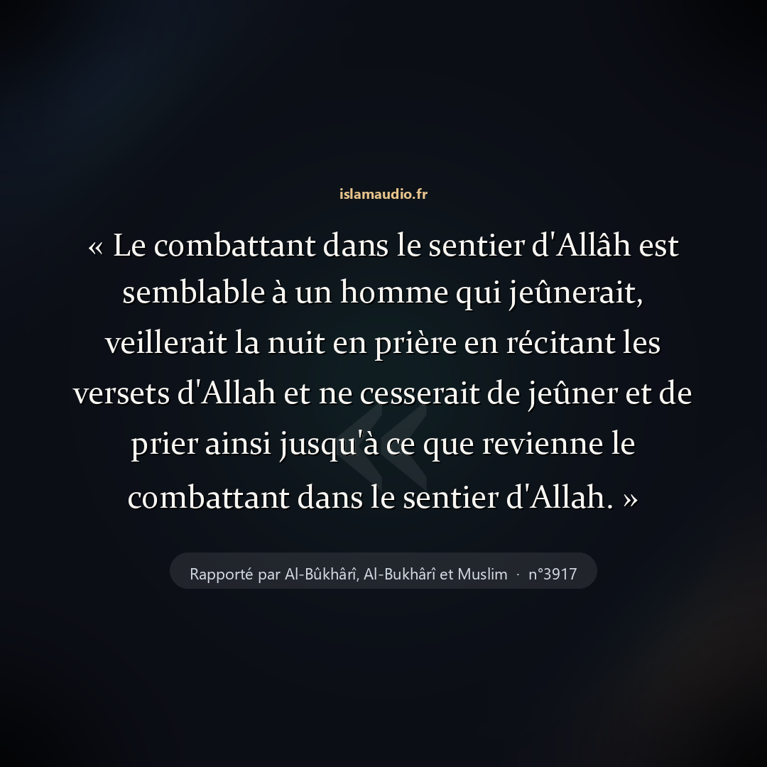 Aperçu du hadith