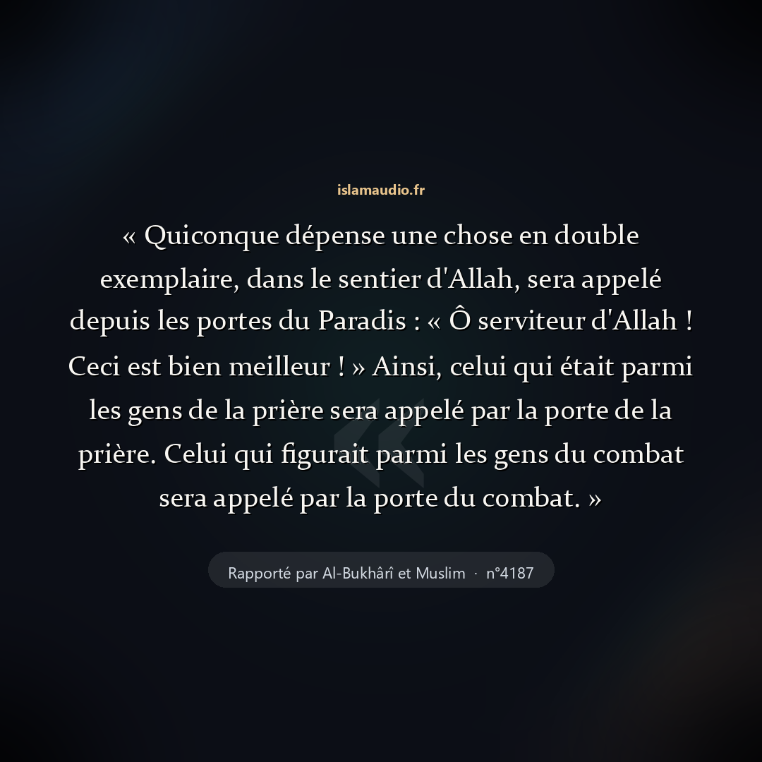 Aperçu du hadith
