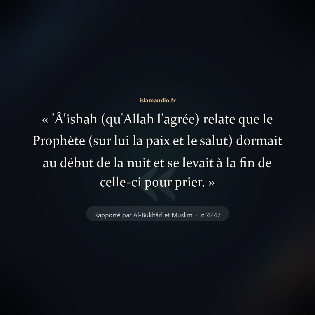 Aperçu du hadith